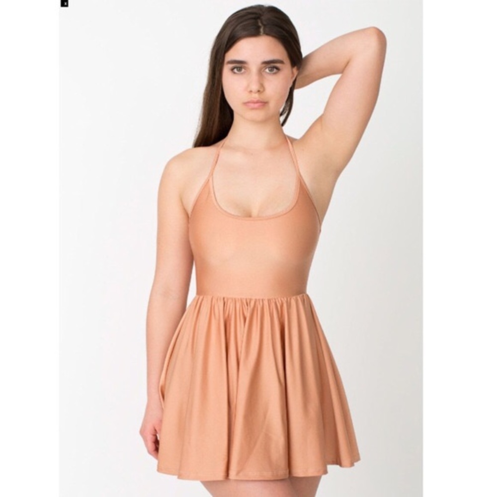 American Apparel Halter Dress Nude